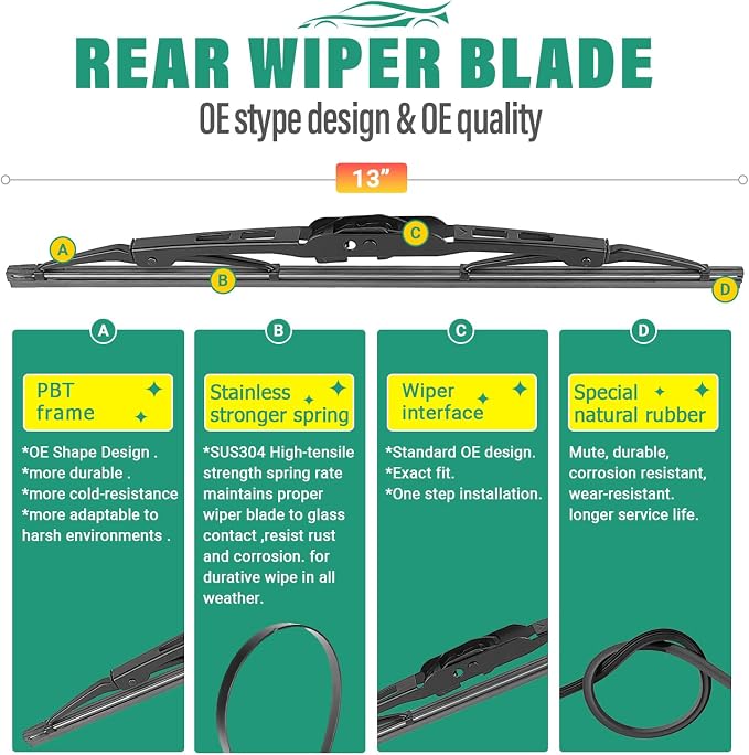 24" 21" 13" Windshield Wiper Blades Replacement - Image 4
