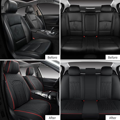 Car Seat Covers Full Set, Leather Seat Covers - Image 5