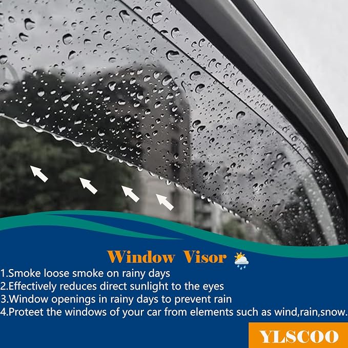Window Visors Rain Guards fits 2014-2020 Impala, Out-Channel Window Wind - Image 3