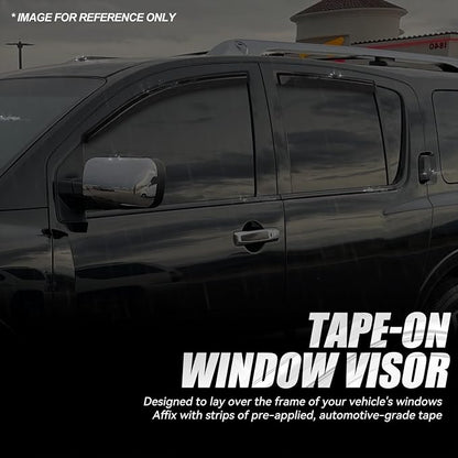 Auto Dynasty 4Pcs Carbon Fiber Pattern Window Visors Compatible - Image 3