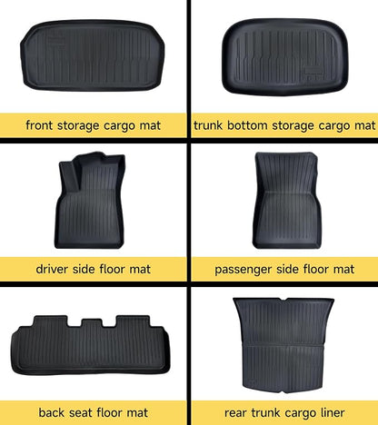 Full Set Floor Mats for New Tesla Model Y 2025 2026 Juniper All Weather Floor - Image 7
