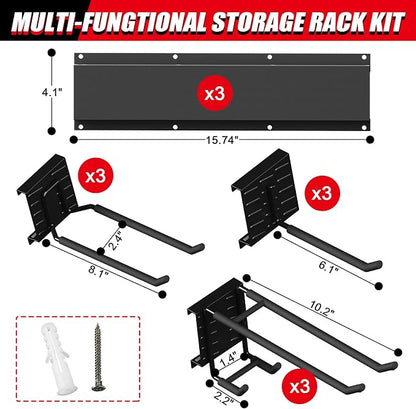 48 Inches Garage Organization, Wall Mount Garden Tool Organizer, 660lbs - Image 3
