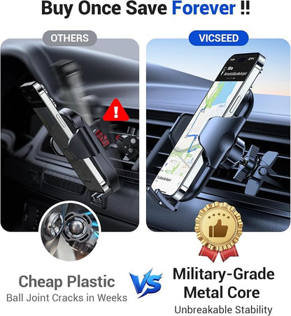 VICSEED Strong Suction Car Phone Holder 3-in-1 Dashboard Windshield Vent - Image 5