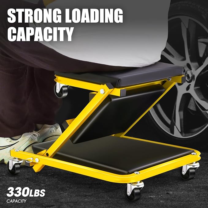 DNA MOTORING 36 Inches 2 IN 1 Rolling Folding Car Creeper/Seat, 150kg Weight - Image 5