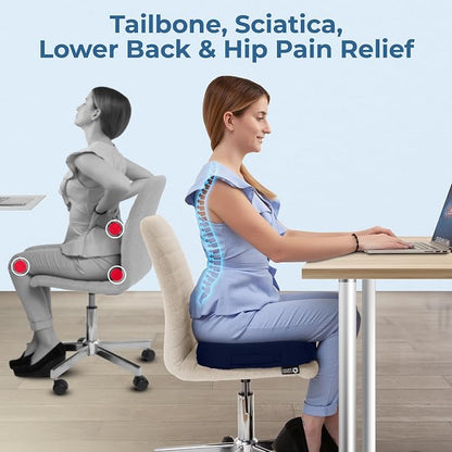 5 STARS UNITED Seat Cushion for Tailbone Pain Relief – Memory Foam Lifting - Image 3