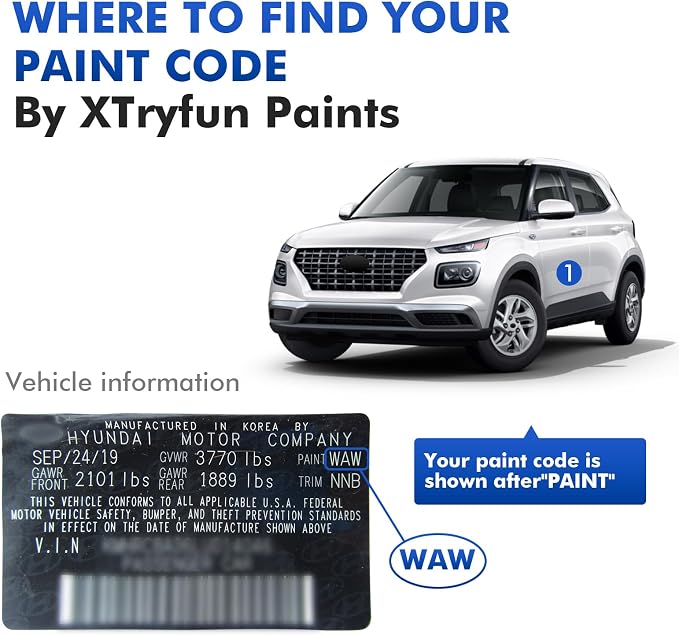 Hyper White Touch Up Paint Compatible - Image 7