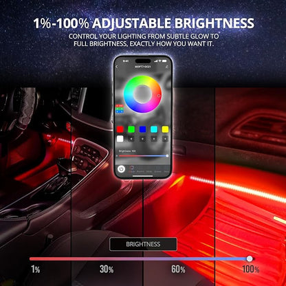 OPT7 Aura DreamColor RGB-IC Car Interior Ambient Light, Color Chasing Light Kit - Image 6
