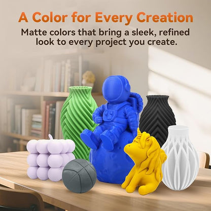 FLASHFORGE PLA Filament 1.75mm +/- 0.02mm, Matte Grey 3D Printer Filament 1kg - Image 3