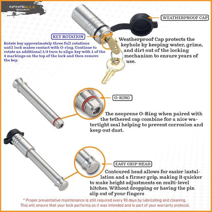 61073 | Receiver Lock for 3" Receiver - Image 5