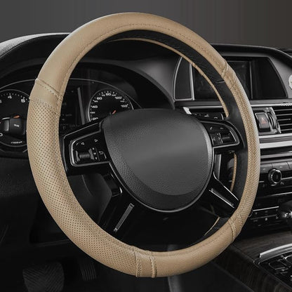 Car Pass Classical Leather Automotive Universal Steering Wheel Covers, by CARPASS