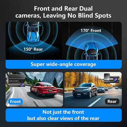 4K Dash Cam Front and Rear, 30FPS Dash Camera - Image 4