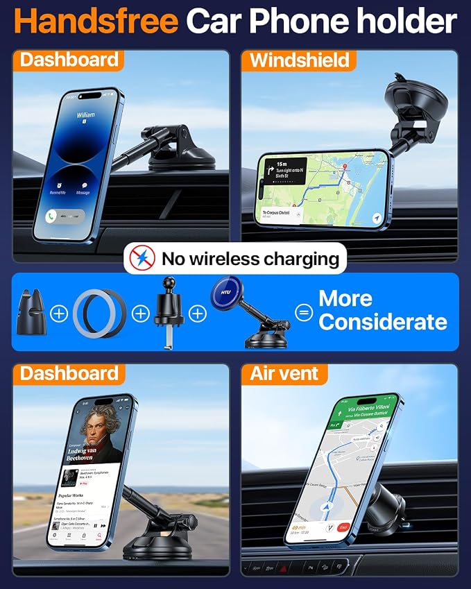 2025 Upgraded for Magsafe Car Mount Powerful Magnetic Cell Phone Holder for Car - Image 3