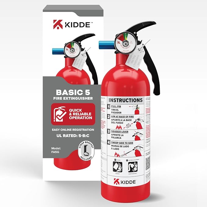 Kidde Basic Fire Extinguisher for Home, Residential, Single-Use by Kidde