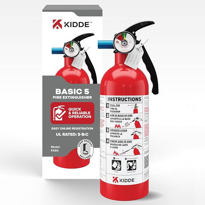 Kidde Basic Fire Extinguisher for Home, Residential, Single-Use by Kidde