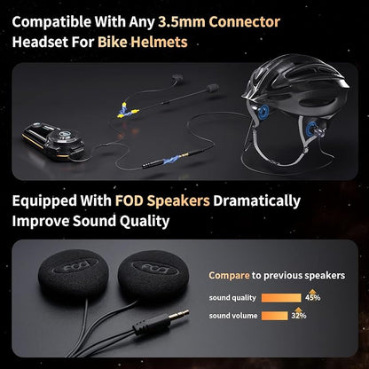 Fodsports FX8 Pro Motorcycle Communication Systems - Image 3