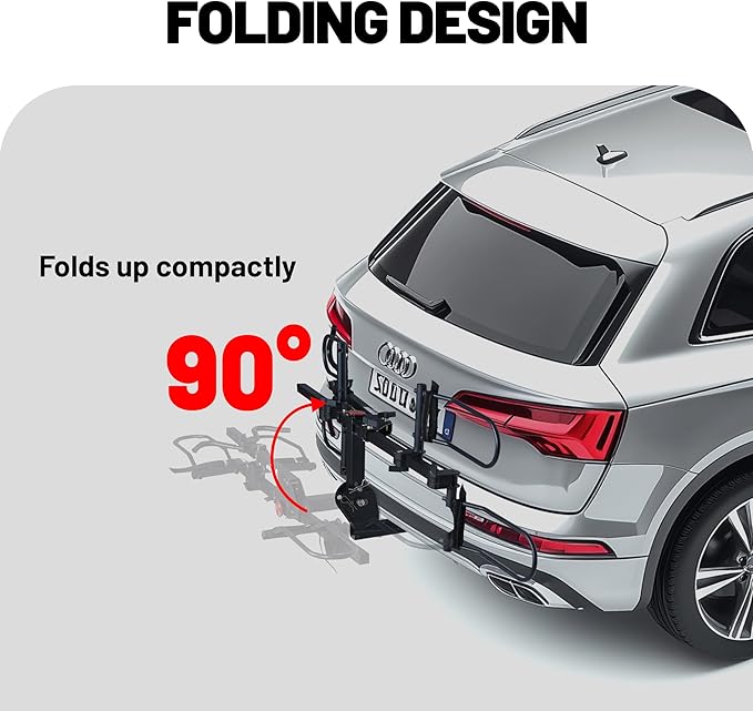 Rockland Foldable 2-Bike Rack, 200 lbs Capacity, Hitch Mount Bike Rack - Image 7