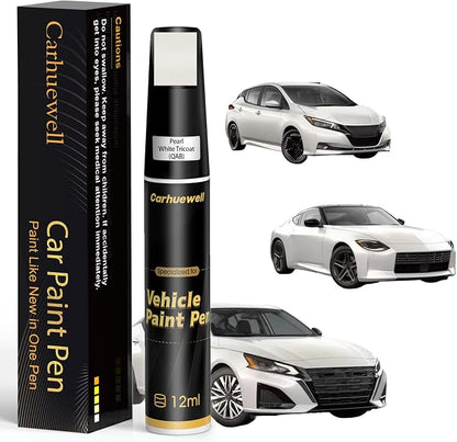 Pearl White Tricoat Touch Up Paint Compatible by Carhuewell