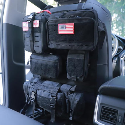 Universal Tactical Seat ​Back Organizer Vehicle Molle Panel Organizer Storage - Image 7