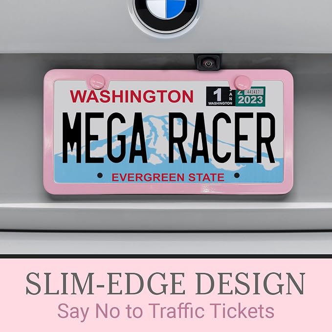 Premium Princess Pink License Plate Frames – 2 Pack, Rust-Free Stainless Steel - Image 7