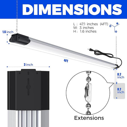 Barrina LED Shop Light for Garage, 5000K Linkable Light Fixture for Workshop - Image 7