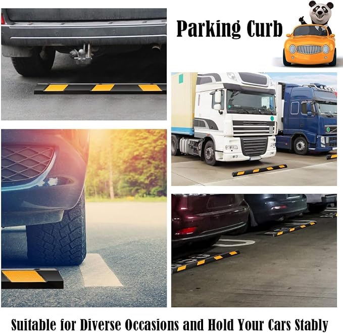 ERGOMASTER Parking Stopper for Garage, 72” Rubber Parking Block - Image 6
