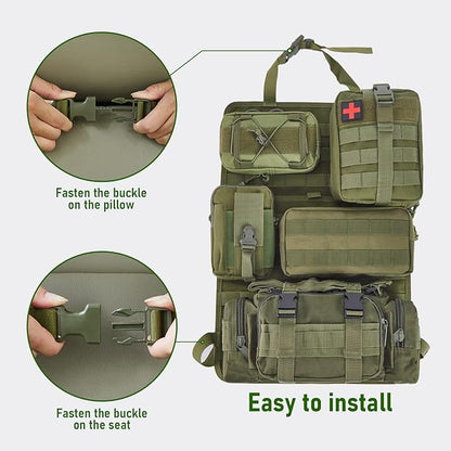Universal Tactical Seat ​Back Organizer Vehicle Molle Panel Organizer Storage - Image 6
