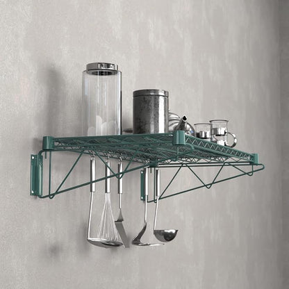 18" x 36" Green Epoxy Wire Wall Mount Shelf - Image 6