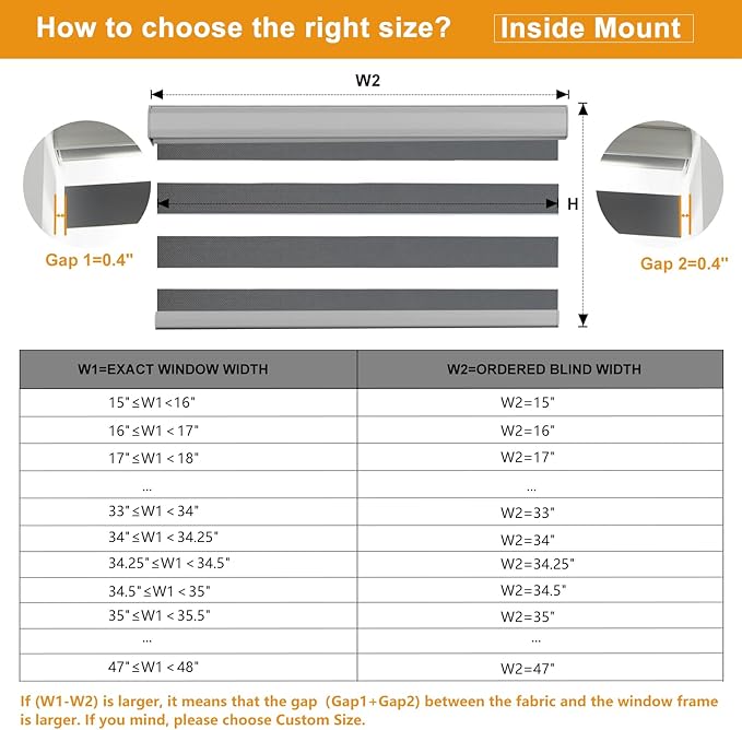 Persilux Cordless Zebra Blinds for Windows Free-Stop Roller Windows Shades Dual - Image 7