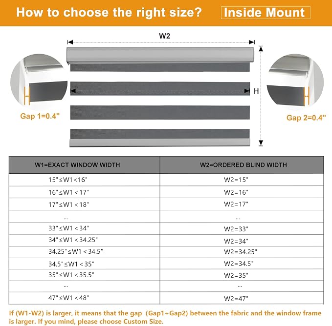 Persilux Cordless Zebra Shades Free-Stop Window Shades Dual Layer Light Control - Image 7