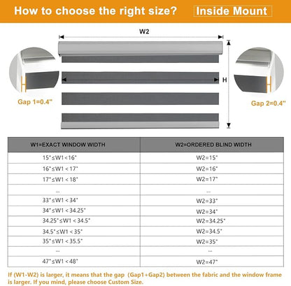 Persilux Cordless Zebra Shades Free-Stop Window Shades Dual Layer Light Control - Image 7
