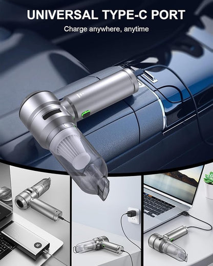 Car Vacuum, 3 Suction Modes, Portable Mini Cordless Cleaner - Image 5