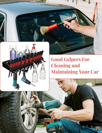 Spray Bottle Storage Rack, Wall Mount Bottle Organizer Car Detailing, Detailing - Image 6