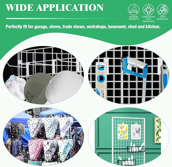40Pcs 10" Gridwall Display Hooks Assortment Set, Wire Diameter 5mm/ 0.2” - Image 7