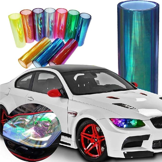 12 by 48 inches Self Adhesive Shiny Chameleon Headlights Tail Lights Fog Lights - Image 3