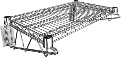 14" x 24" Chrome Wire Wall Mount Shelf by Krollen+Industrial