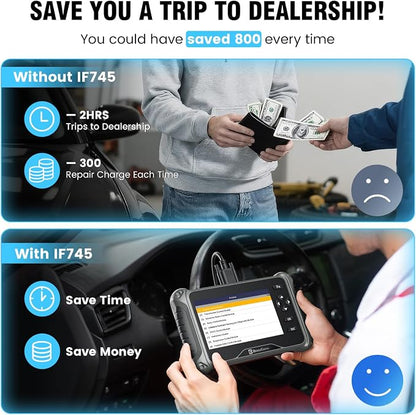 BOSSCOMM IF745 OBD2 Scanner, All Systems Car Code Reader Scan Tool - Image 5
