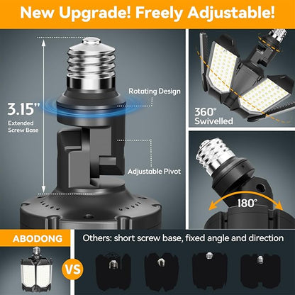 LED Garage Light 2 Pack Super Bright 15000LM LED Shop Ceiling Lights 6500K - Image 2