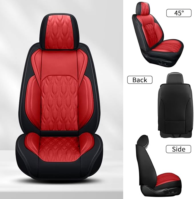 2 Front Car Seat Covers Fit for Toyota Camry 2012-2025 Faux Leather Automotive - Image 6