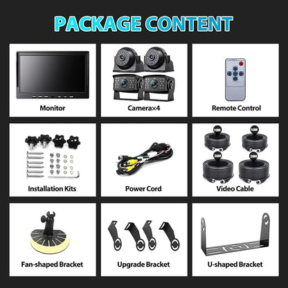 Fookoo Ⅱ 10" 1080P Wired Backup Camera System Kit - Image 7
