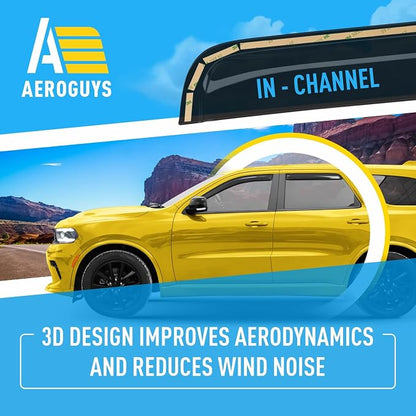 Extra Durable Window Deflectors in-Channel Window Visors Rain Guards Fit - Image 5