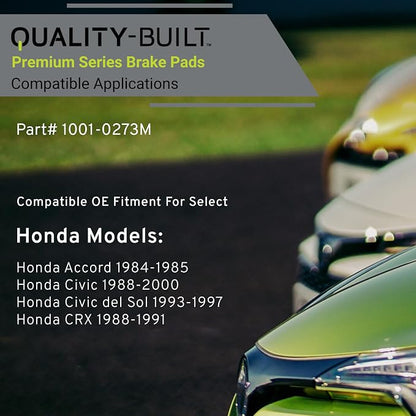 Premium Semi-Metallic Front Brake Pads Compatible - Image 3