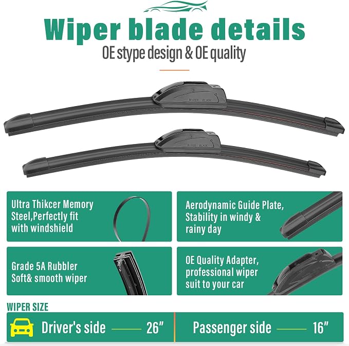 26" 16" 11" Windshield Wiper Blades Replacement - Image 3