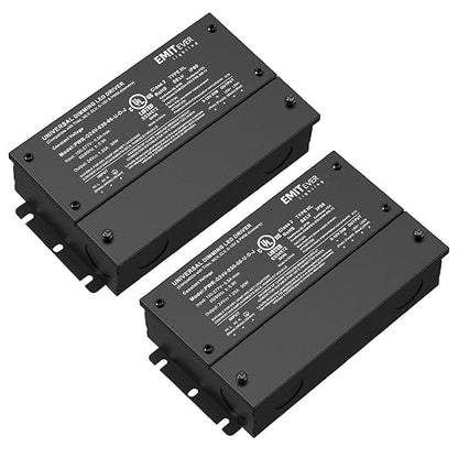 EMITEVER Dimmable Led Driver, 2 Packs 30W AC 110V-277V to DC 24V Transformer by EMITEVER