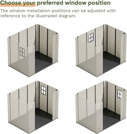 Patiowell 8 x 6 FT Plastic Outdoor Storage Shed - Image 6