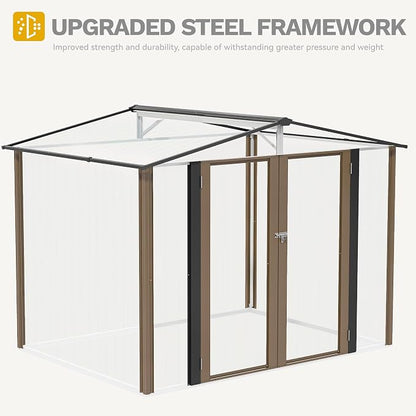 DWVO 8'x6' Large Metal Outdoor Storage Shed, Heavy Duty Tool Storage Sheds - Image 6