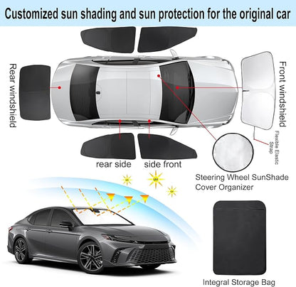 TINGLU Window Shades for Toyota Camry 2025 Accessories Full Windows Rear - Image 3