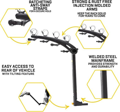 Saris Bones 4-Bike Hitch Rack Bicycle Carrier, - Image 5
