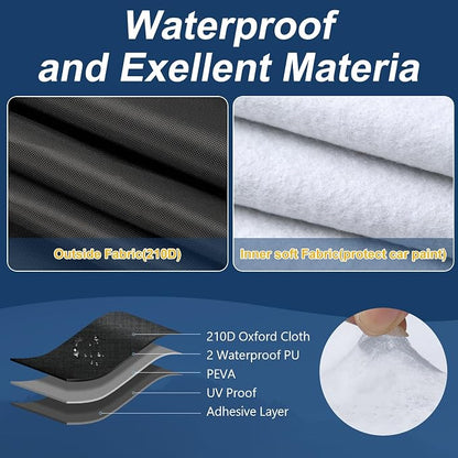 QUNSUNUS Waterproof Car Cover for Pontiac Grand Prix 1962-1977, Outdoor Car - Image 3