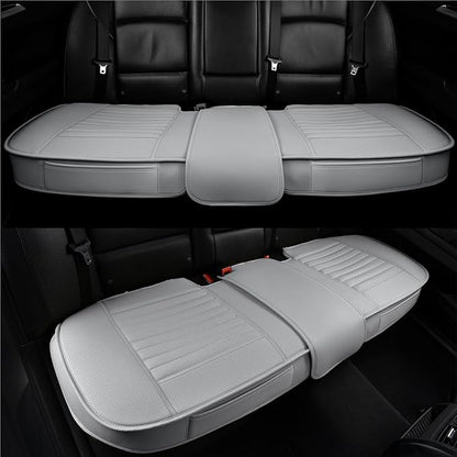Universal Leather Car Seat Covers Full Set, Car Seat Cushion Covers Protector - Image 4