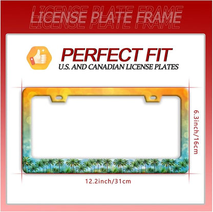 Palm Tree License Plate Frame Tropical Hawaii License Plate Frames Funny Auto - Image 7